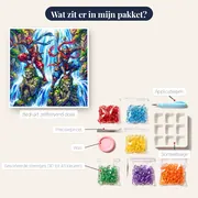 Ninja's vechten boven waterval – inhoud van het pakket