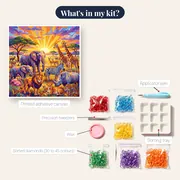 Savannah Sunrise African Wildlife Assembly – kit contents