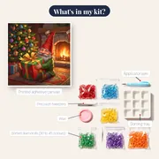 Gray-Bearded Gnome Hugging Red Gift – kit contents