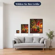 Gnom mit Geschenk am Weihnachtsbaum – verfügbare Größen