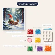Gnome Sleigh Ride in Snowy Pines – kit contents