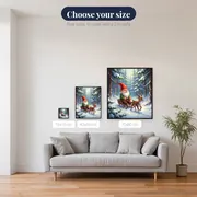 Gnome Sleigh Ride in Snowy Pines – available sizes