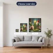 Gnomes Decorating a Tiny Christmas Tree – available sizes