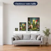 Duo de gnomes au sapin doré – tailles disponibles
