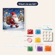 Santa Gnome with Toy Sack – kit contents