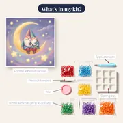 Gnome Couple on Crescent Moon – kit contents