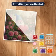 Spring Garden Gnome with Red Heart – kit ready to start