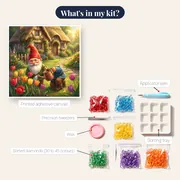 Tulip Garden Gnome with Watering Can – kit contents
