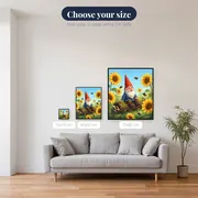 Sunflower Garden Gnome with Busy Bees – available sizes