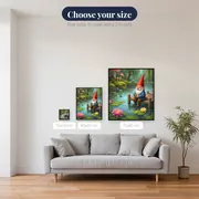 Gnome Fishing on a Calm Pond – available sizes