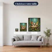 Le goûter des gnomes sur la souche moussue – tailles disponibles