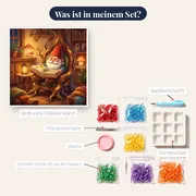 Gnom liest Märchenbuch im Wurzelhaus – Inhalt des Sets