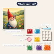 Spring Meadow Gnome with Butterfly – kit contents