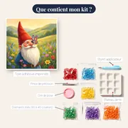Gnome au papillon dans la prairie – contenu du kit