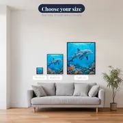 Mother and Calf Over Coral Reef – available sizes