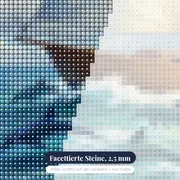 Delfine an der Bugwelle eines Segelboots – Nahaufnahme der Steine