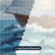 Dolphins Riding the Bow Wave – diamond close-up