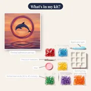Dolphin Leaping Through Sunset Ring – kit contents