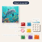 Dolphin Among Tropical Fish and Turtles – kit contents