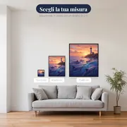 Delfini davanti al faro all'alba – misure disponibili