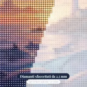 Delfini davanti al faro all'alba – primo piano dei diamanti