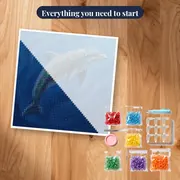 Mandala Dolphin in Deep Blue – kit ready to start