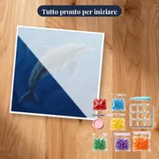 Delfino Mandala su Onda Blu Profonda – kit pronto per iniziare