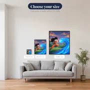 Orange Warrior Blue Energy Wave – available sizes