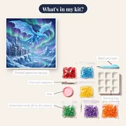 Ice Dragon Over Frozen Castle – kit contents