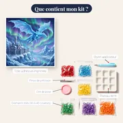 Dragon de glace au-dessus du château gelé – contenu du kit