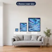 Ice Dragon Over Frozen Castle – available sizes