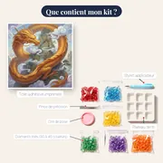 Dragon doré autour de la montagne – contenu du kit