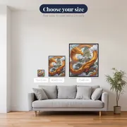 Golden Dragon Among Cloudy Peaks – available sizes