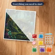 Emerald Forest Dragon with Fireflies – kit ready to start