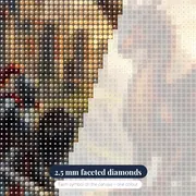 Knight and Dragon Before the Castle – diamond close-up
