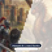 Chevalier et dragon devant le château – gros plan des diamants