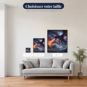 Dragon Noir au Souffle de Feu – tailles disponibles