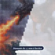 Dragon Noir au Souffle de Feu – gros plan des diamants