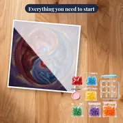 Crimson and Azure Dragons Yin Yang – kit ready to start