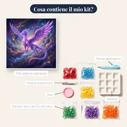 Drago di Cristallo Viola nel Cosmo – contenuto del kit