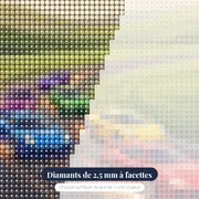 Départ de course étincelant – gros plan des diamants
