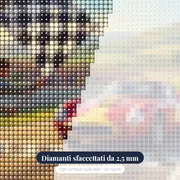 Vittoria al Traguardo con Bandiera a Scacchi – primo piano dei diamanti