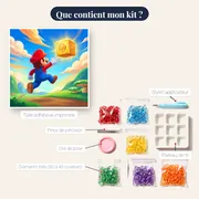 Héros moustachu et bloc doré – contenu du kit