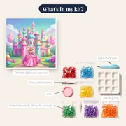 Pink Princess Candy Castle – kit contents
