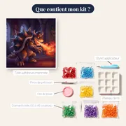 Vilain à carapace crachant du feu – contenu du kit