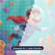 Plombier moustachu en apnée corallienne – gros plan des diamants