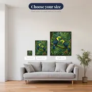 Two Toucans on a Jungle Branch – available sizes