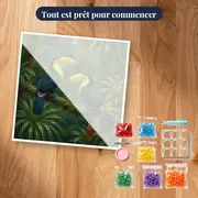 Toucans sur une Branche Tropicale – kit prêt à commencer