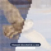 Civetta delle nevi in volo sul campo – primo piano dei diamanti