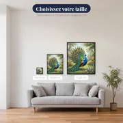 Paon Faisant la Roue au Jardin – tailles disponibles